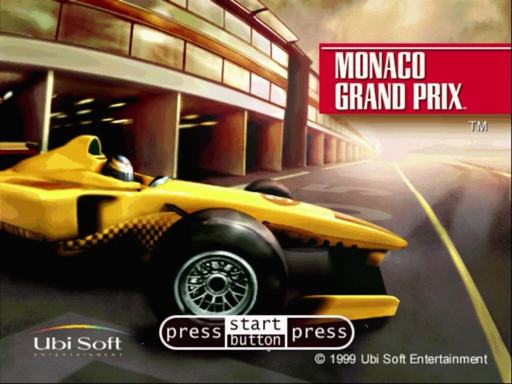 Monaco Grand Prix title screen for Sega Dreamcast